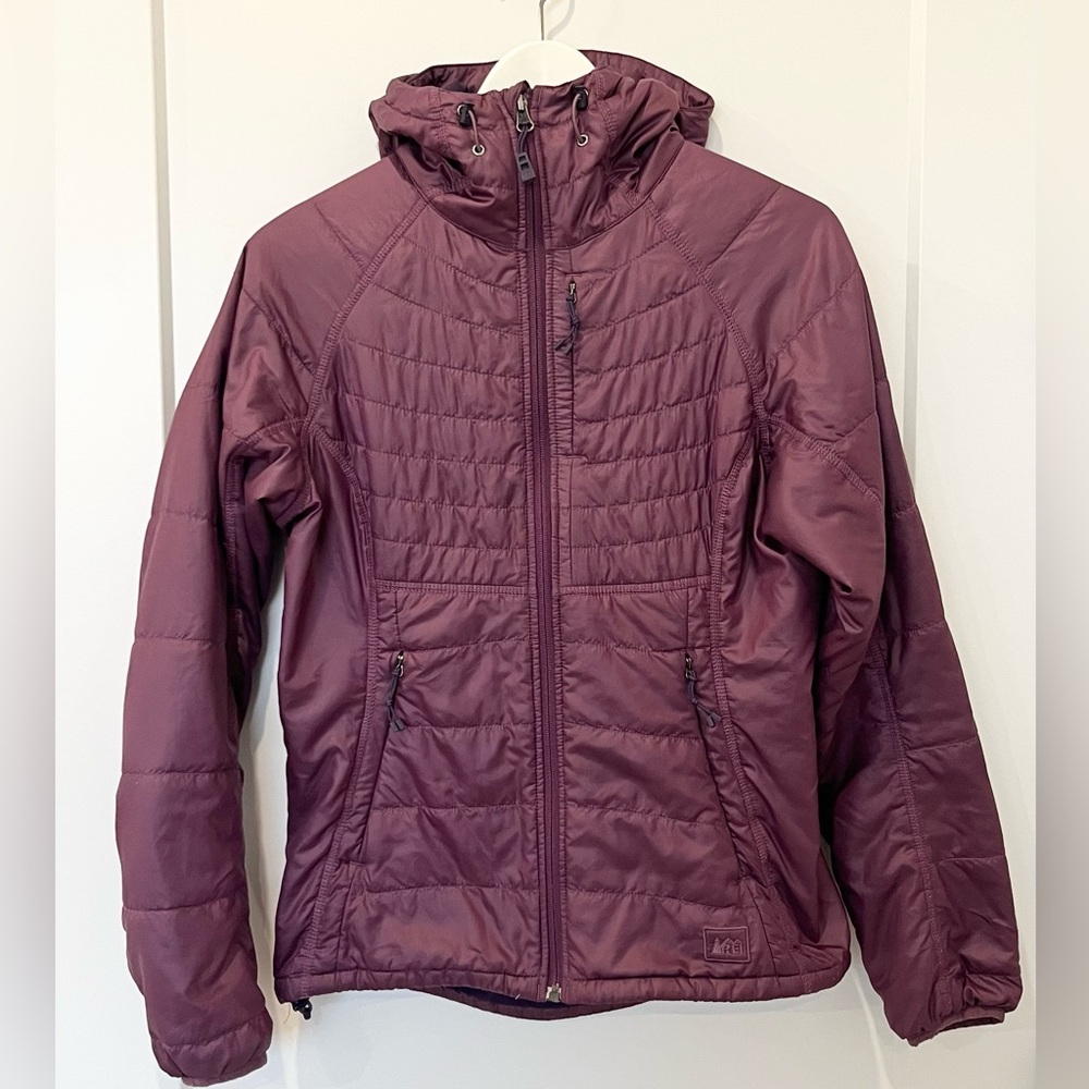 REI Co-op Revelcloud Lightweight Insulated Hooded Jacket Purple Women’s XS